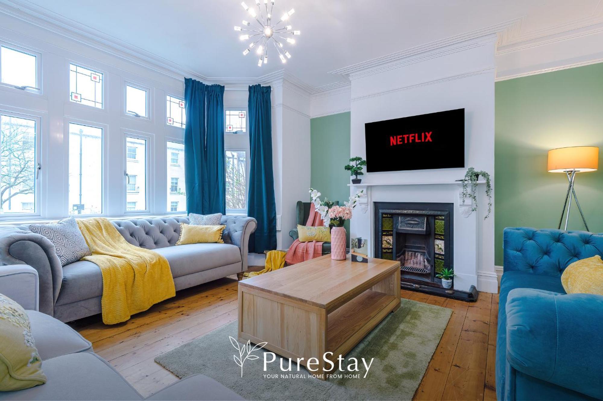 Incredible - Five Bedroom - 7 Actual Beds - 6 Bathroom House By Purestay - Central Bath With Parking Dış mekan fotoğraf