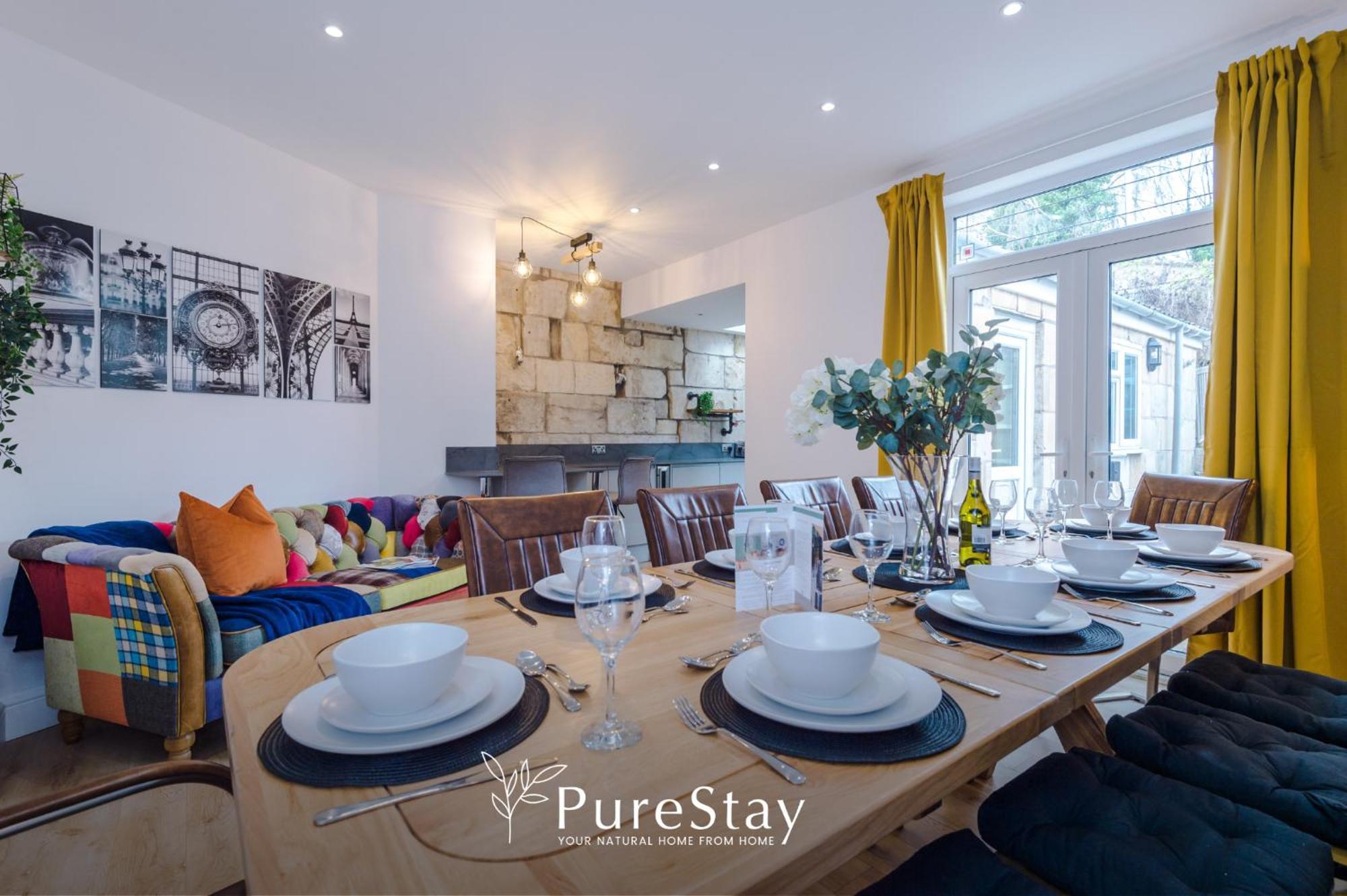 Incredible - Five Bedroom - 7 Actual Beds - 6 Bathroom House By Purestay - Central Bath With Parking Dış mekan fotoğraf