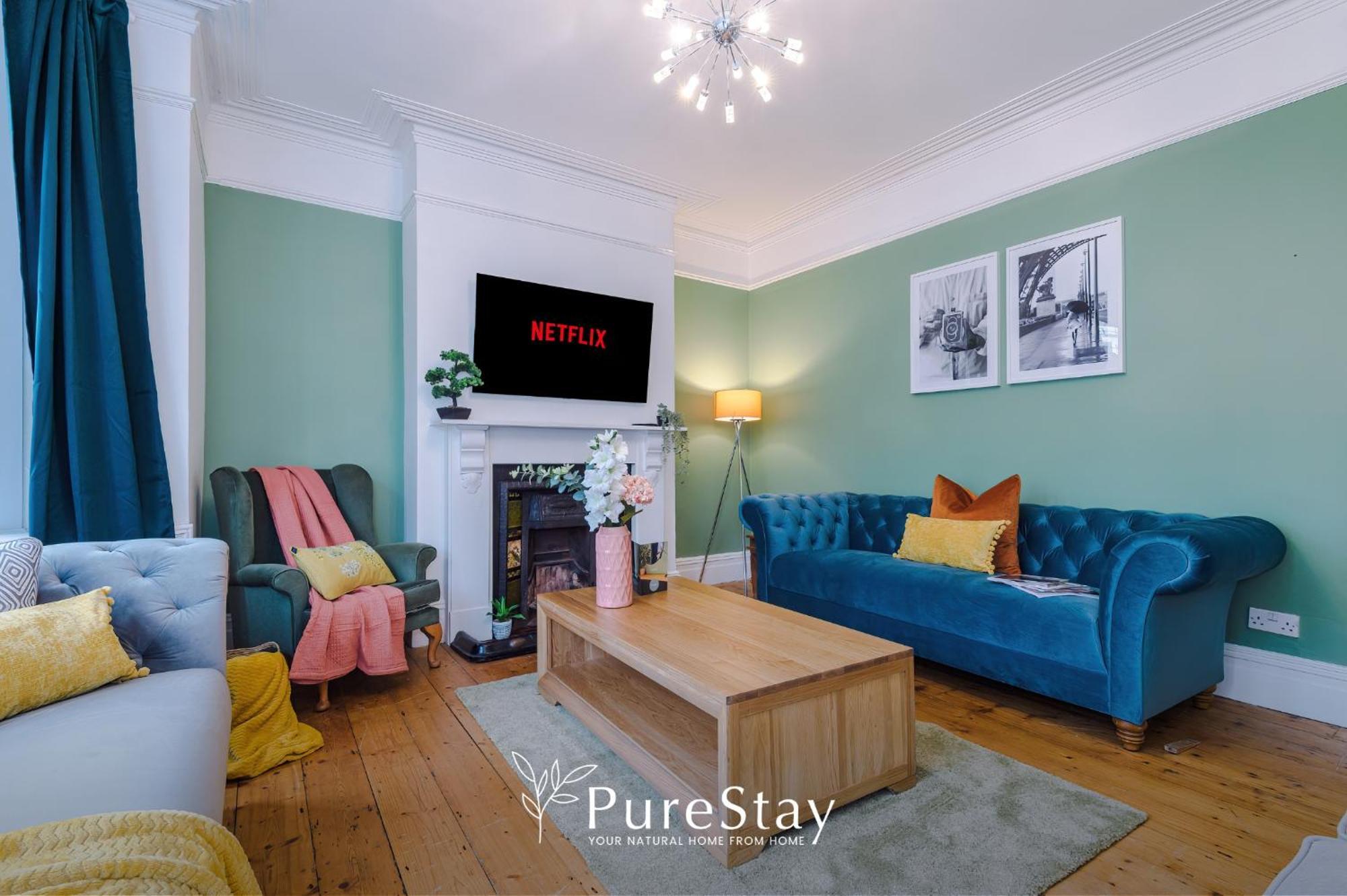 Incredible - Five Bedroom - 7 Actual Beds - 6 Bathroom House By Purestay - Central Bath With Parking Dış mekan fotoğraf